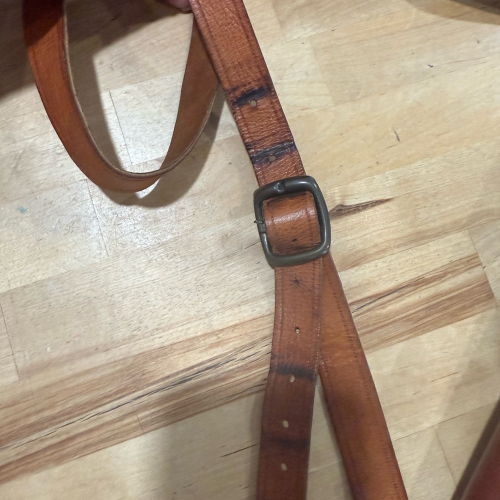 Vintage Rich Brown Leather Crossbody Bag - Picture 9 of 16